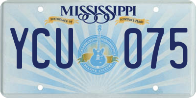 MS license plate YCU075