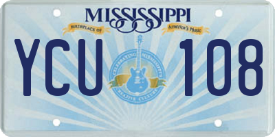 MS license plate YCU108
