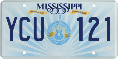MS license plate YCU121
