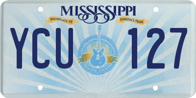 MS license plate YCU127