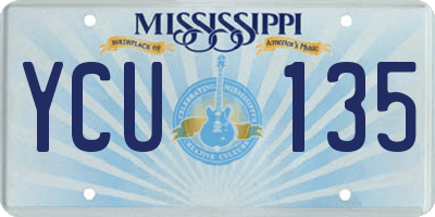 MS license plate YCU135