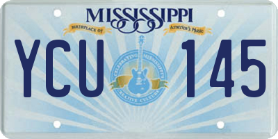 MS license plate YCU145