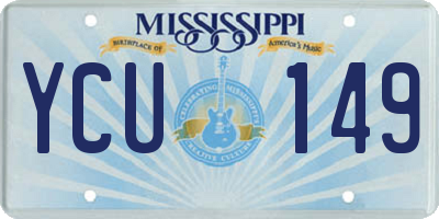 MS license plate YCU149