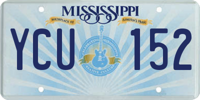 MS license plate YCU152