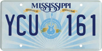 MS license plate YCU161