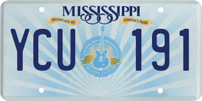 MS license plate YCU191