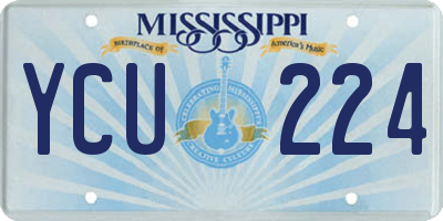 MS license plate YCU224