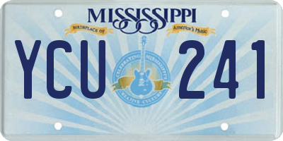 MS license plate YCU241