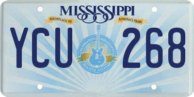 MS license plate YCU268