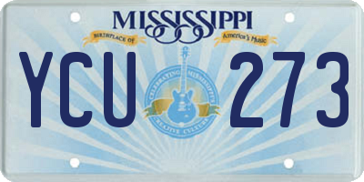 MS license plate YCU273