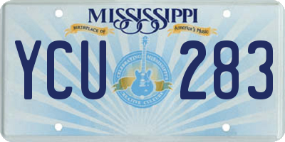 MS license plate YCU283
