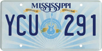 MS license plate YCU291