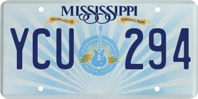 MS license plate YCU294