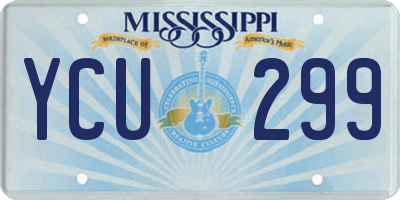 MS license plate YCU299