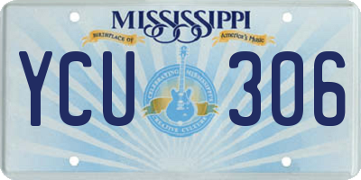 MS license plate YCU306