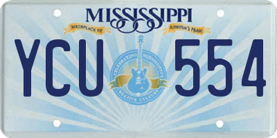 MS license plate YCU554