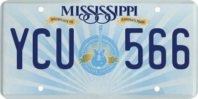MS license plate YCU566