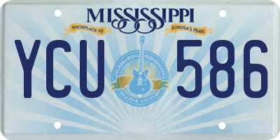 MS license plate YCU586
