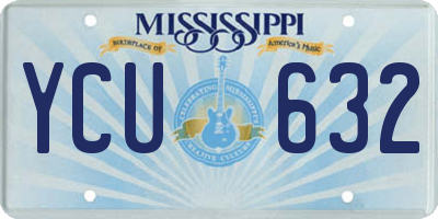 MS license plate YCU632