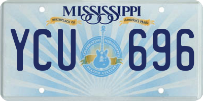MS license plate YCU696