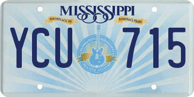 MS license plate YCU715