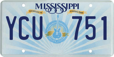 MS license plate YCU751