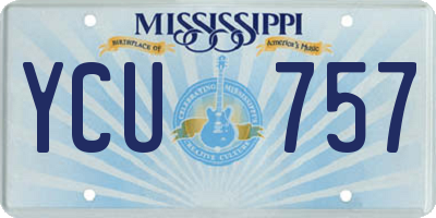 MS license plate YCU757