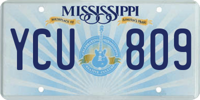 MS license plate YCU809