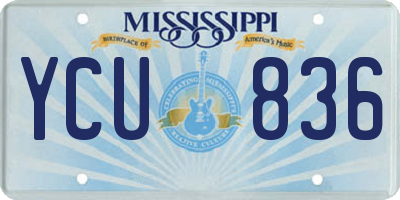 MS license plate YCU836