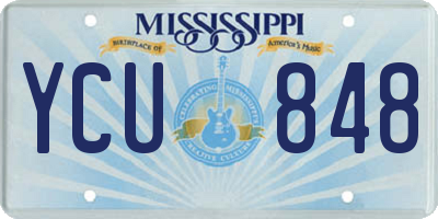 MS license plate YCU848