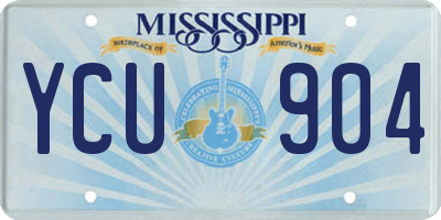 MS license plate YCU904