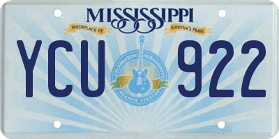 MS license plate YCU922