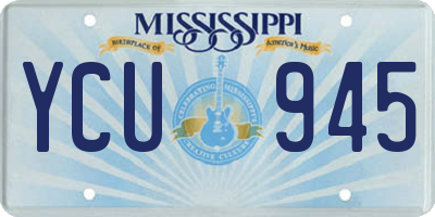 MS license plate YCU945