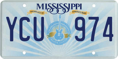 MS license plate YCU974