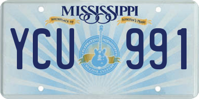 MS license plate YCU991