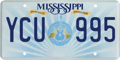 MS license plate YCU995