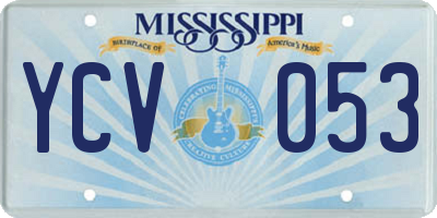 MS license plate YCV053