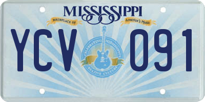MS license plate YCV091