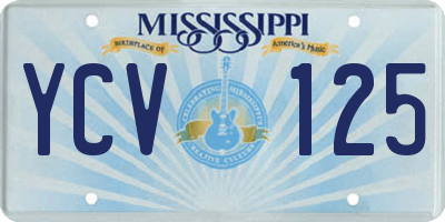 MS license plate YCV125