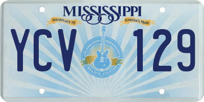 MS license plate YCV129