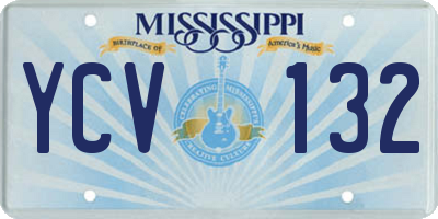 MS license plate YCV132