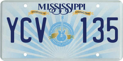 MS license plate YCV135