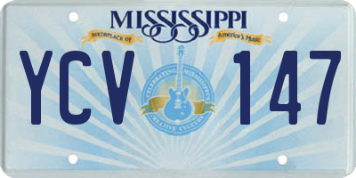 MS license plate YCV147