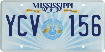 MS license plate YCV156