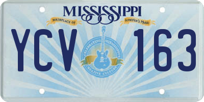 MS license plate YCV163