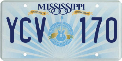 MS license plate YCV170