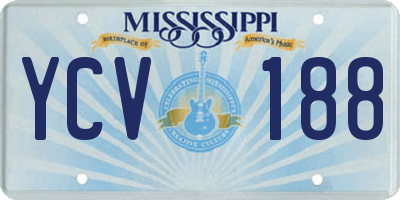 MS license plate YCV188