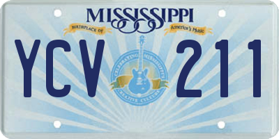 MS license plate YCV211