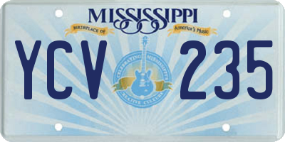 MS license plate YCV235