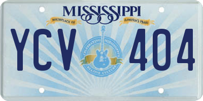 MS license plate YCV404